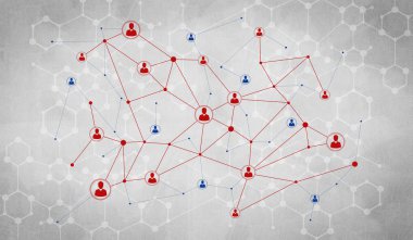 Arka plan resmi sosyal bağlantı kavramı ile 