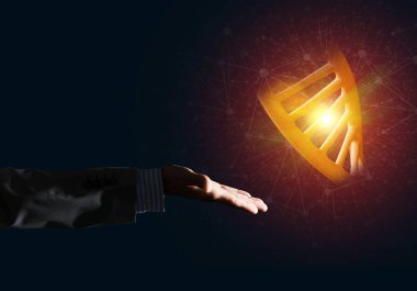 işadamı sunan Dna molekülü araştırma