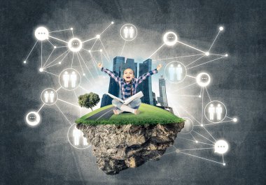  yüzen ada ve mutlu bir çocukluk kız