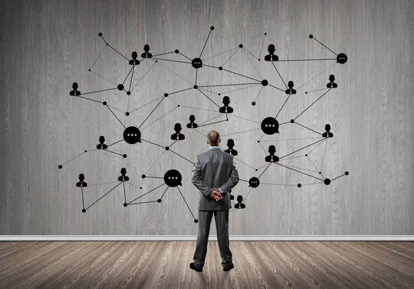 Arkadan görünüş iş adamı 