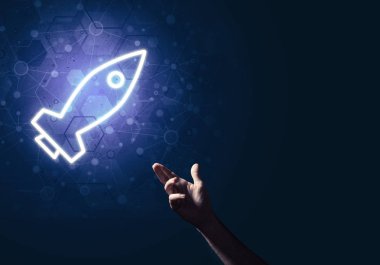 Roket parlayan simgesi