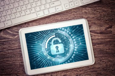 Güvenli ödeme kavramı ile tablet 