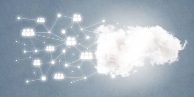 Arka plan resmi sosyal bağlantı kavramı ile 