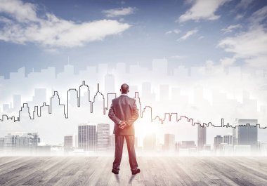 Arka ayakta işadamı