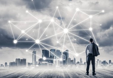 Modern iş merkezinde arıyor işadamı