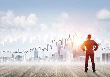 Modern iş merkezinde arıyor işadamı