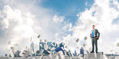 İşadamı takım ayakta