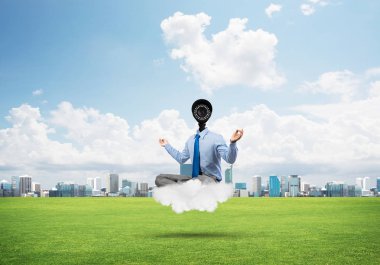 işadamı kamera kafası yerine ile