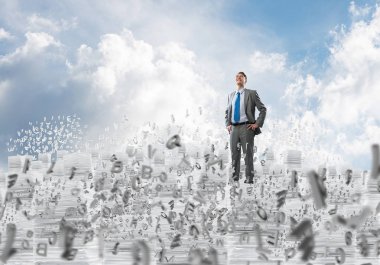 İşadamı takım ayakta