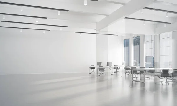 Modern empty elegant office with windows