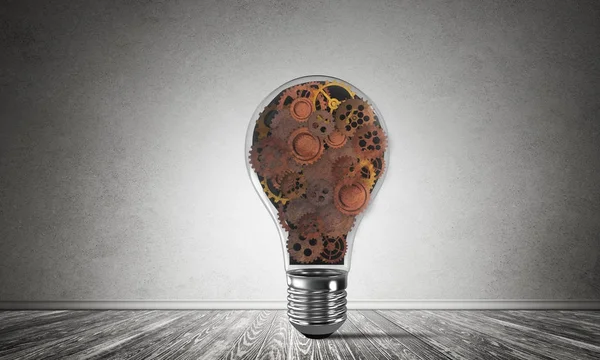 Lightbulb with multiple gears — Stock Photo, Image