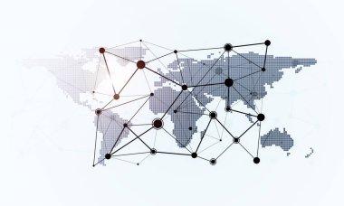 Arka plan resmi sosyal bağlantı kavramı ile 
