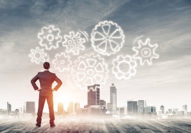 işadamı modern cityscape arıyorsunuz