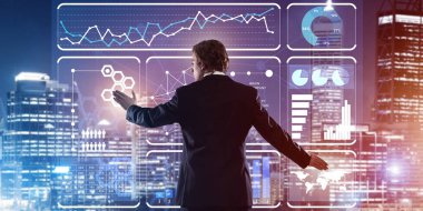 işadamı sanal Masası ile çalışma 