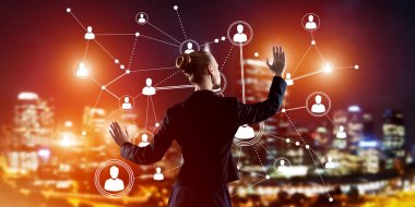 işkadını gece cityscape karşı 