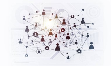 Arka plan resmi sosyal bağlantı kavramı ile 