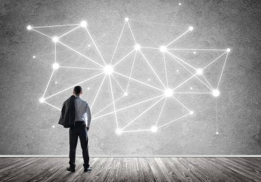 Arkadan görünüş iş adamı 