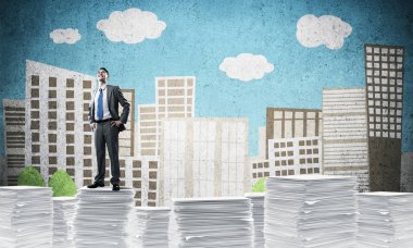 İşadamı takım ayakta