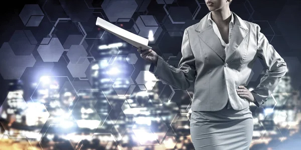 Businesswoman wearing modern suit — Stock Photo, Image