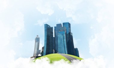 Binalar ve gökdelenler ile modern cityscape