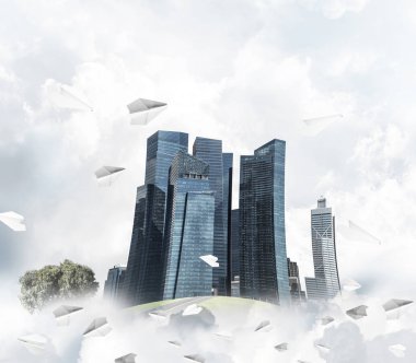 Binalar ve gökdelenler ile modern cityscape