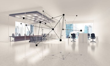 Etkin modu için kavram olarak ağ ve kablosuz bağlantı