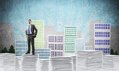 İşadamı takım ayakta