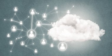 Arka plan resmi sosyal bağlantı kavramı ile 