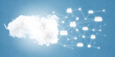 Arka plan resmi sosyal bağlantı kavramı ile 