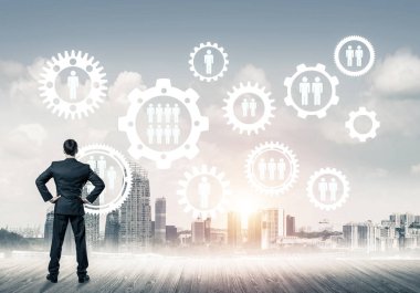 işadamı modern cityscape arıyorsunuz