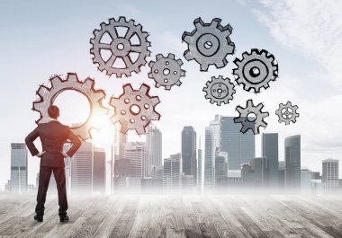 işadamı modern cityscape arıyorsunuz