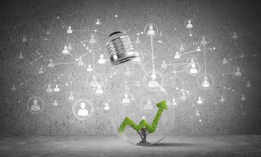 Yeşil büyüyen grafik 