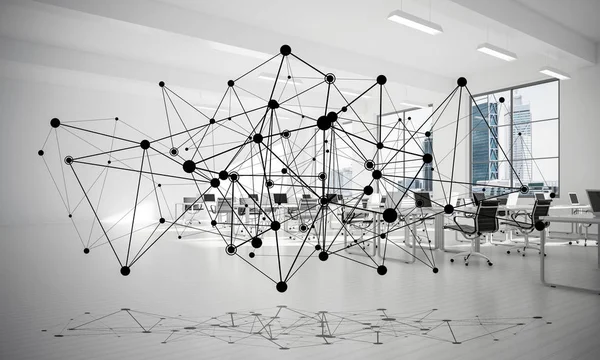 Redes y conexión inalámbrica como concepto para un modo efectivo — Foto de Stock