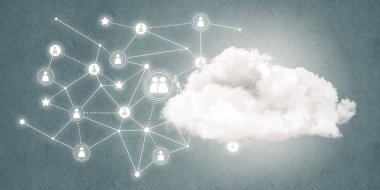 Arka plan resmi sosyal bağlantı kavramı ile 