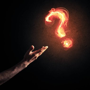 Yardım veya destek ateş yakıcı soru işareti ve c ile kavramı