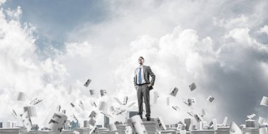 İşadamı takım ayakta