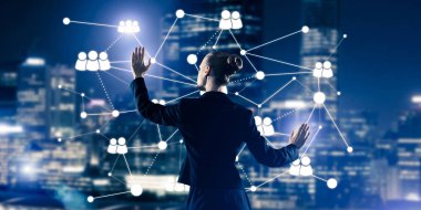 işkadını gece cityscape karşı 