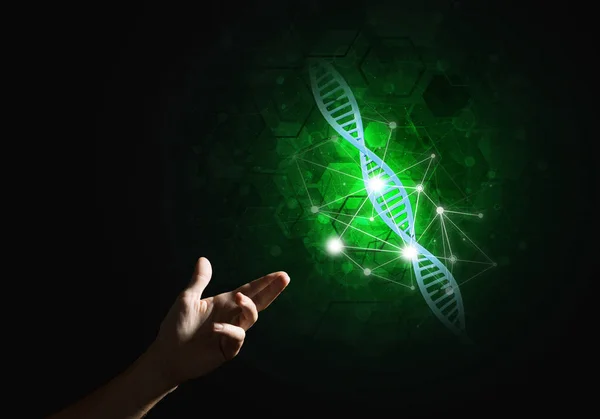 商人提出 Dna 分子研究 — 图库照片