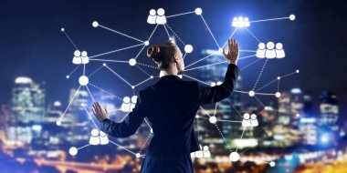 işkadını gece cityscape karşı 