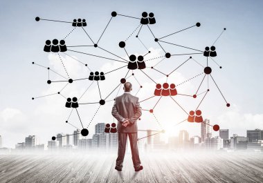 işadamı modern cityscape arıyorsunuz