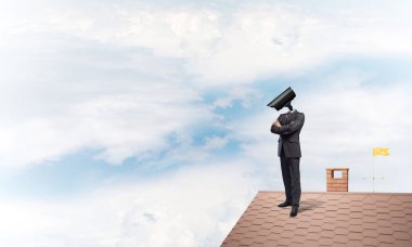 Kamera zoom ile meçhul iş adamı