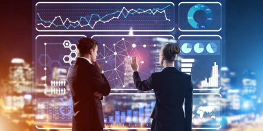 iş adamları çalışma ile sanal perde