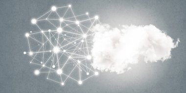 Arka plan resmi sosyal bağlantı ve duvardaki ağ kavramı ile