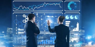 iş adamları çalışma ile sanal perde