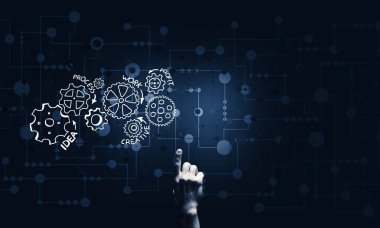 dişli mekanizması işaret işadamı