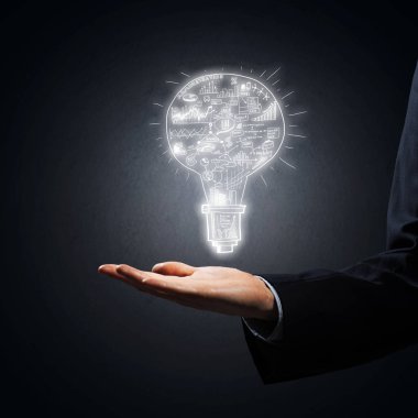 İş adamının kapanışı Palm 'da taslak fikri gösteriyor