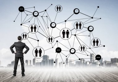 işadamı modern cityscape arıyorsunuz