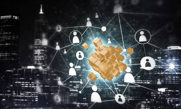 cube figure and social connection