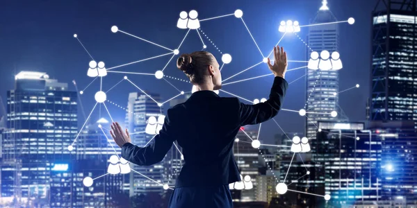 işkadını gece cityscape karşı 