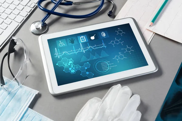 White tablet pc and doctor tools